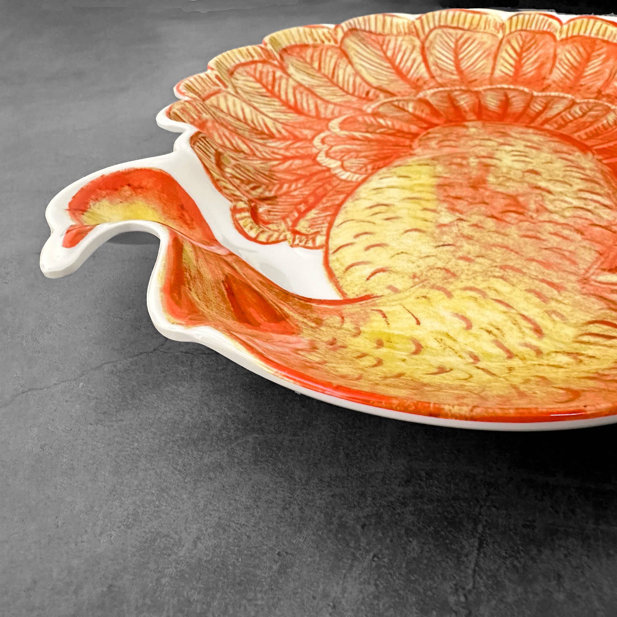 Supreme Housewares - Wholesale Platter - Glitter Turkey 19" Melamine Platter3