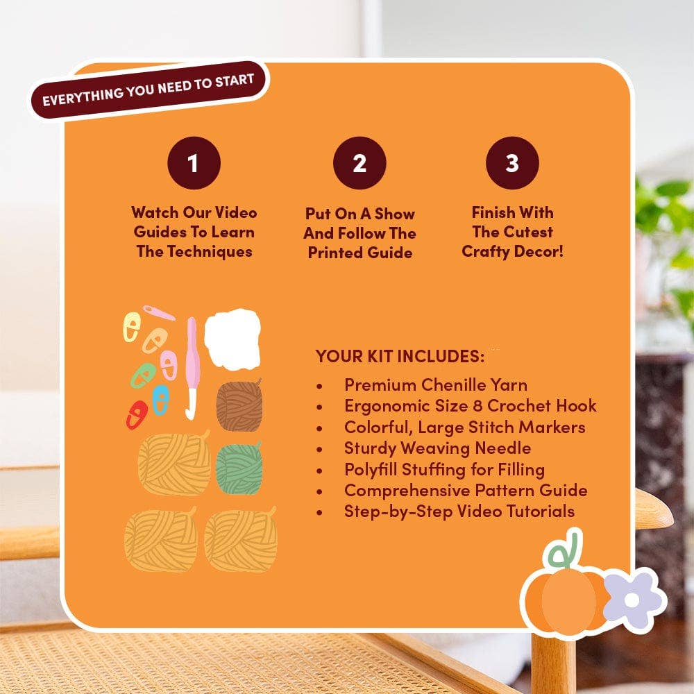 Craft Club – Großhandel Strick-/Häkelzubehör – KÜRBIS - Grobes Häkelset2