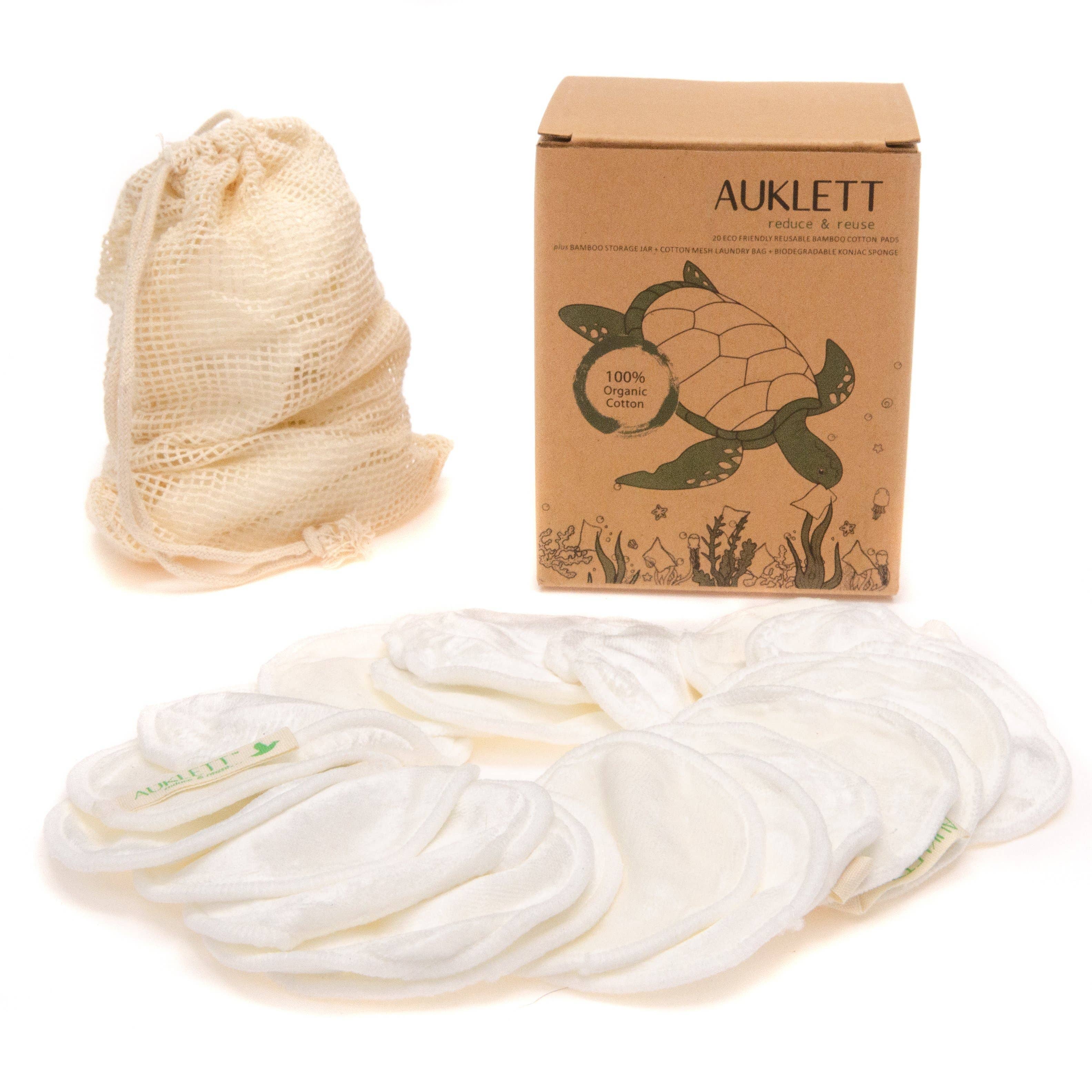 Auklett – Engroshandel Makeupfjerner – Bambus Makeup Remover Pads (hvid)8