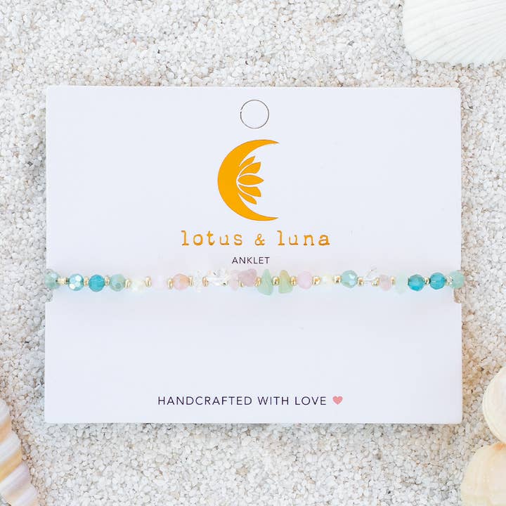 Lotus and Luna – Engroshandel Ankelkæde – Brillant Glimmer Ankelkæde0