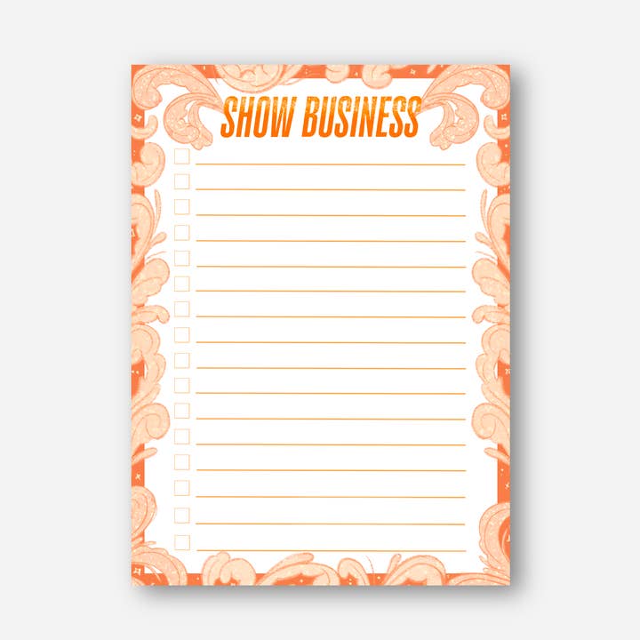 Show Business Notepad for wholesale by Designs with Jamie