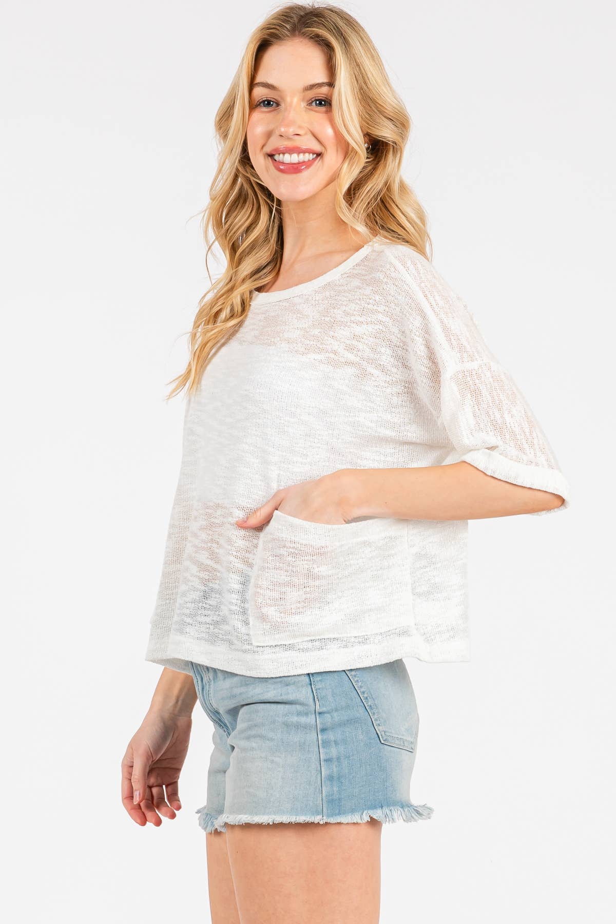 Final Touch - Venta al por mayor Túnica - Mujer - Top de Cuello Redondo de Corte Holgado - T312141