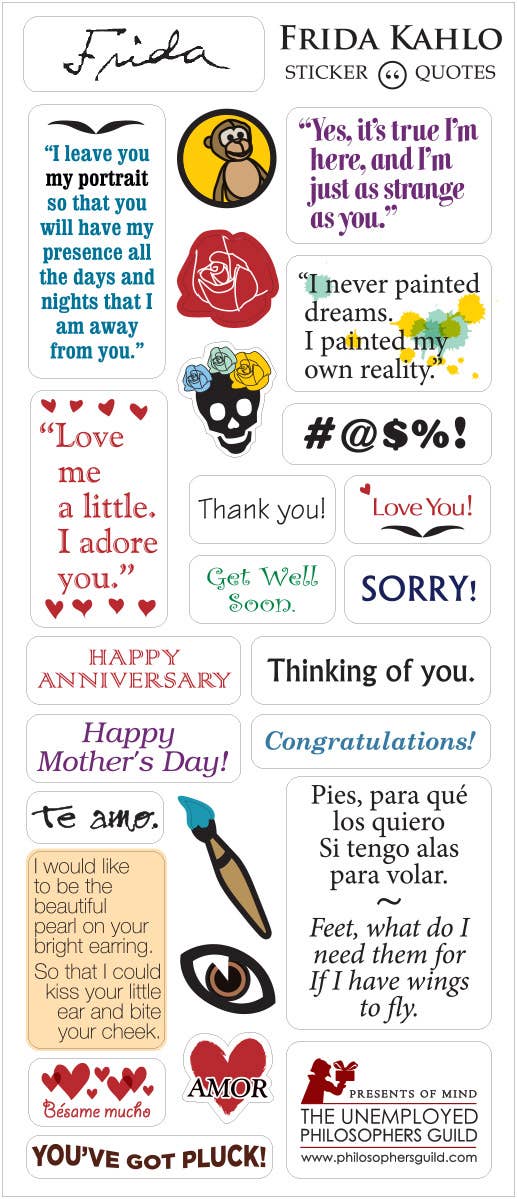 Unemployed Philosophers Guild – wholesale Vardagliga hälsningskort – Frida Kahlo hälsningskort2
