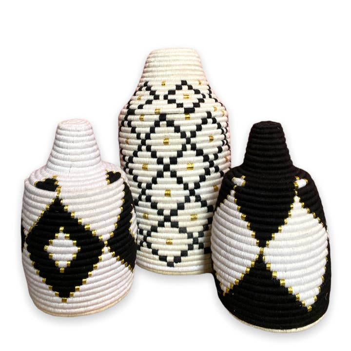 SOUK in the CITY - Wholesale Basket - Black & White Berber Baskets (Special Offer)6