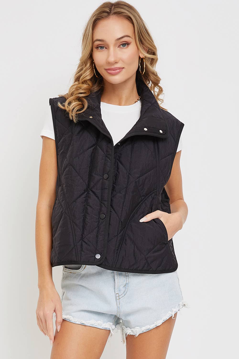 Sweet Lovely by Jen - Wholesale Outerwear Vest - Women's - QUILTED  LIGHTWEIGHT PUFFER VEST21
