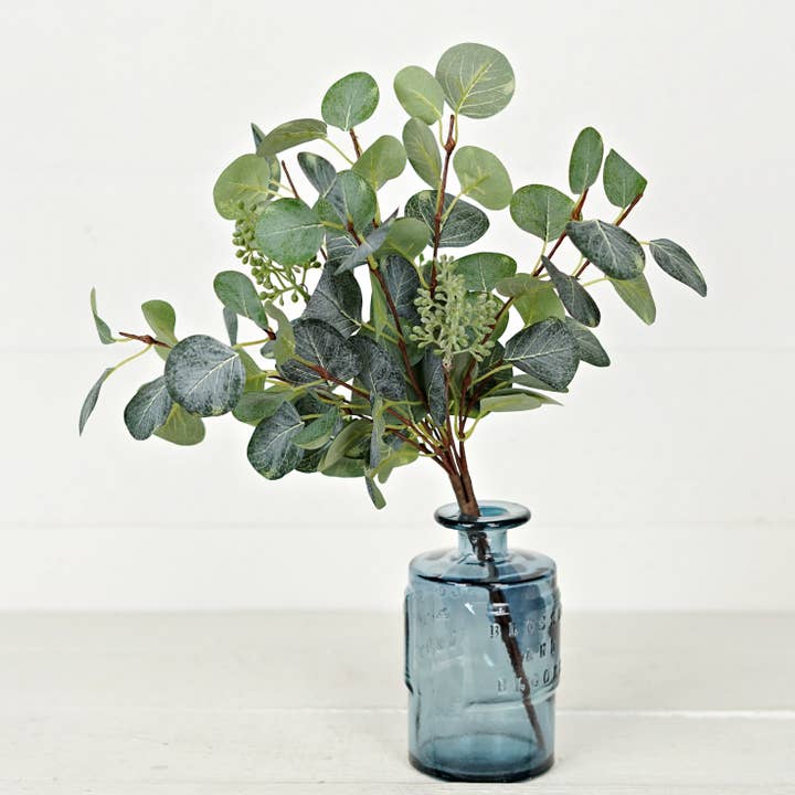 16in Bush-Flocked Silk Screen Silver Dollar Leaves- for wholesale by Two Ten Original LLC