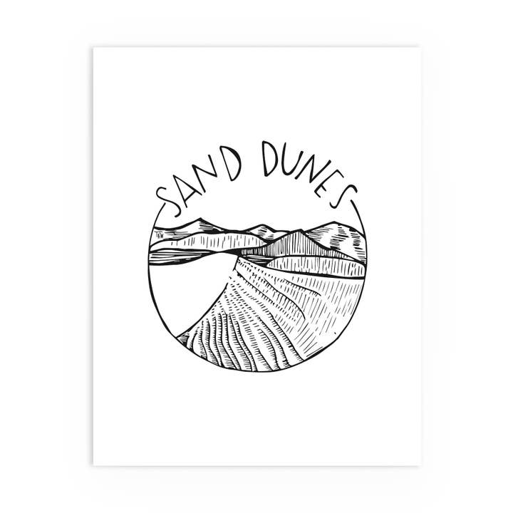 Zandduinen monochromatische kunstdruk voor wholesale door Tuxberry & Whit