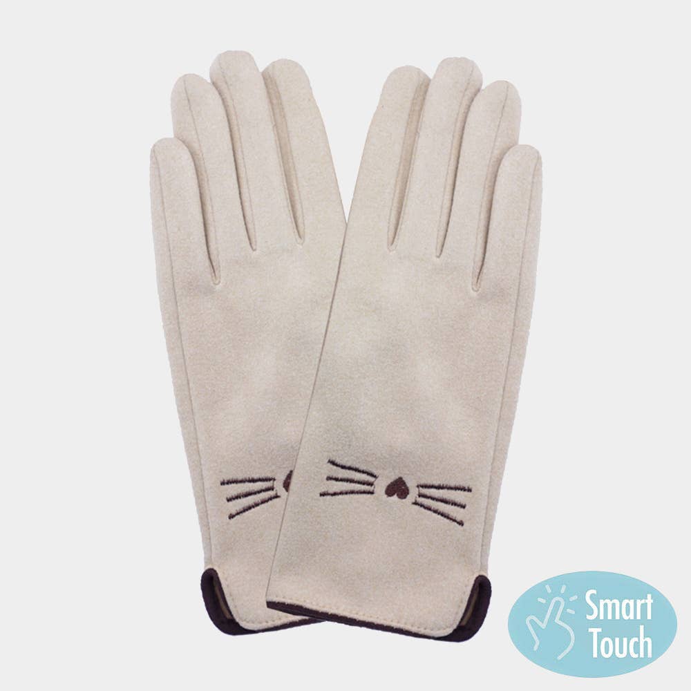 Sensibling Corp. - Wholesale Gloves - Women's - Cat Pointed Faux Suede Smart Touch Gloves4