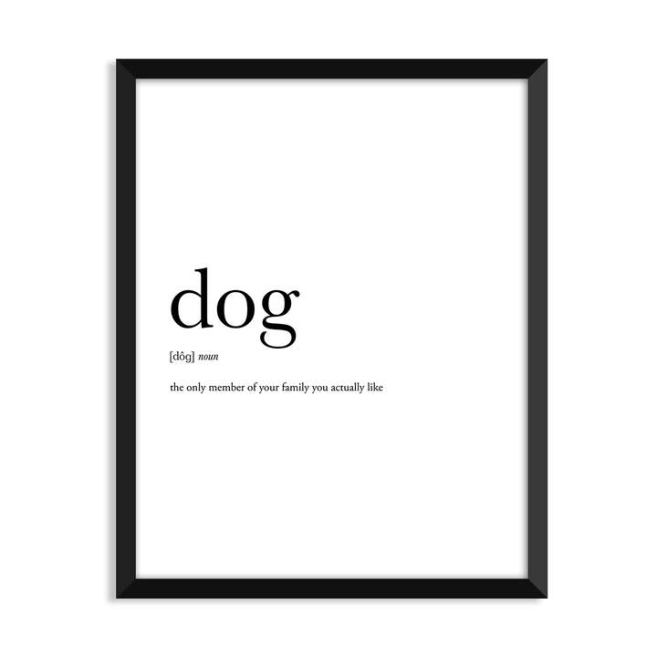 Dog Definition - Everyday Art Print for wholesale by Footnotes