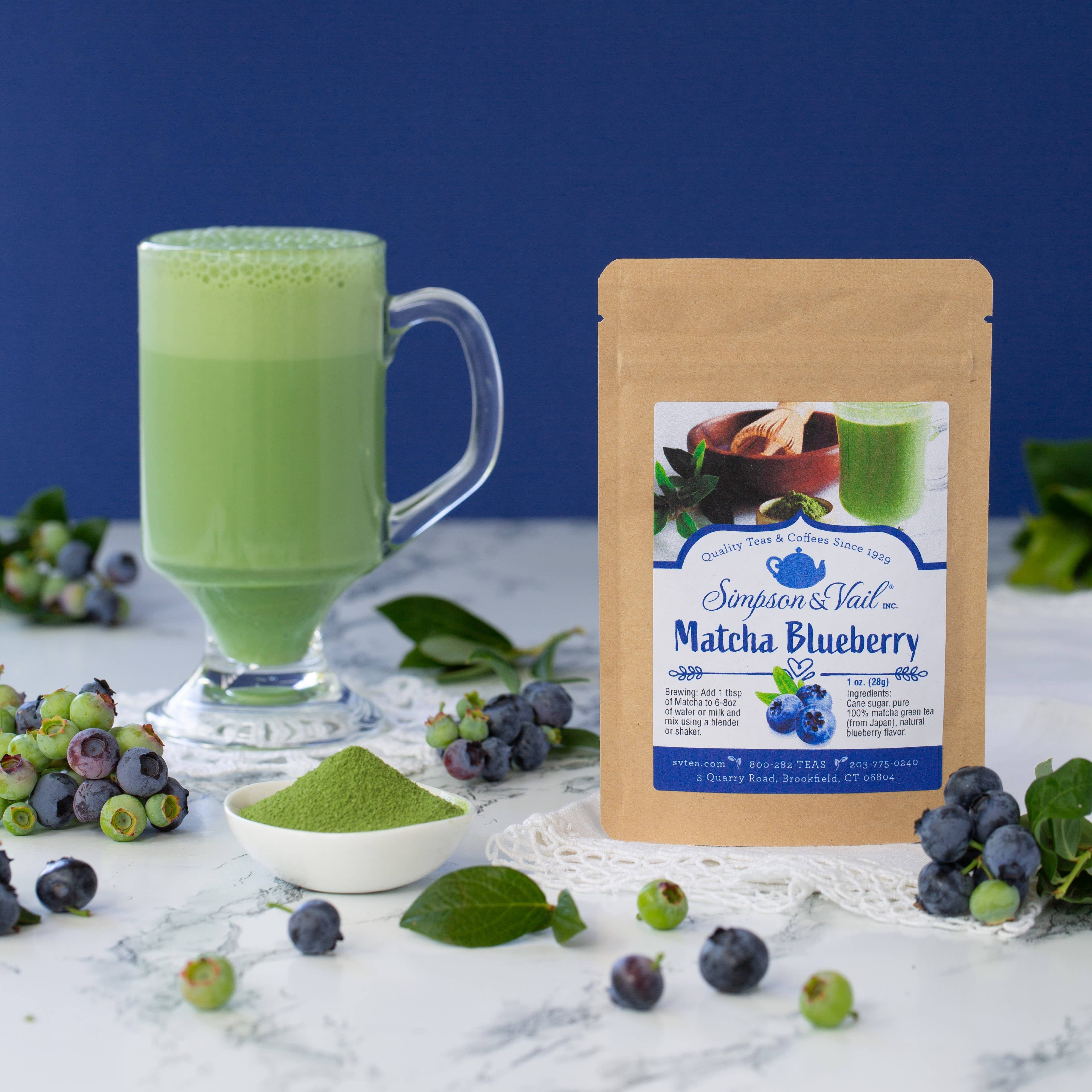 Simpson & Vail - Wholesale Loose Tea - Matcha Powdered Green Tea - Blueberry1