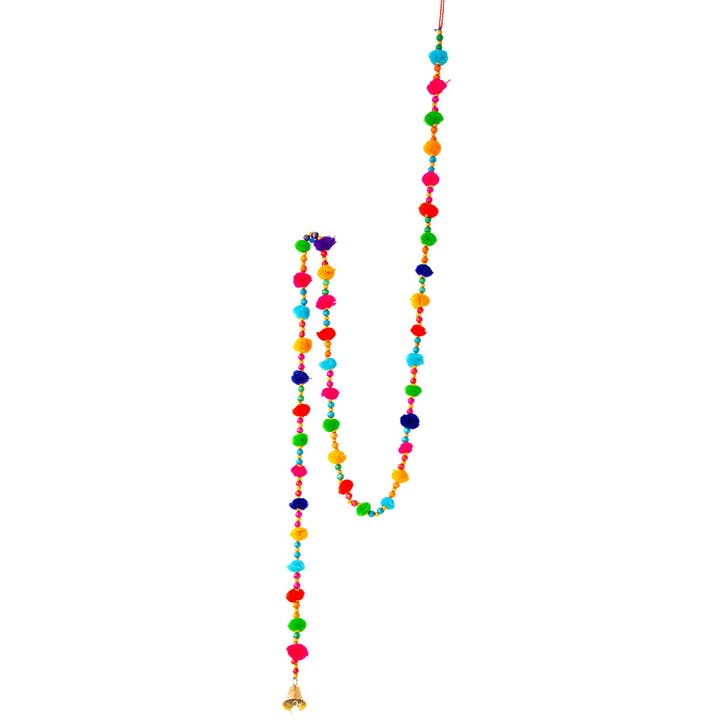 Namaste - Wholesale Bunting/Garland - Assorted Colour Pom-Pom String