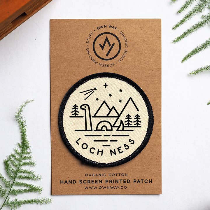 Loch Ness - Scottish Highlands - Organic Cotton Patch for wholesale by Own Way