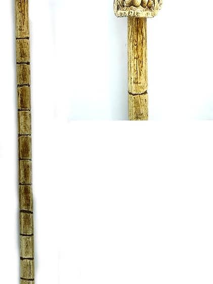 Wood Pirate Skull Skeleton Walking Stick Cane Skeleton for wholesale by White Elephant