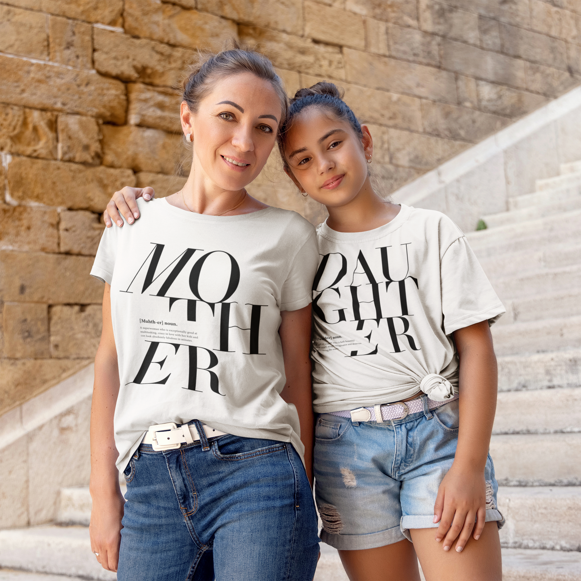 White Daughter Logo Remix T-shirt (Kids) for wholesale on Faire4