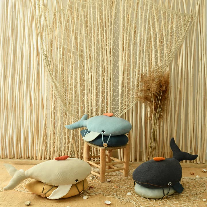 L'Oiseau Bateau - Wholesale Stuffed/Plush Toy - Kids & Baby - Large whale plush - Sand 4