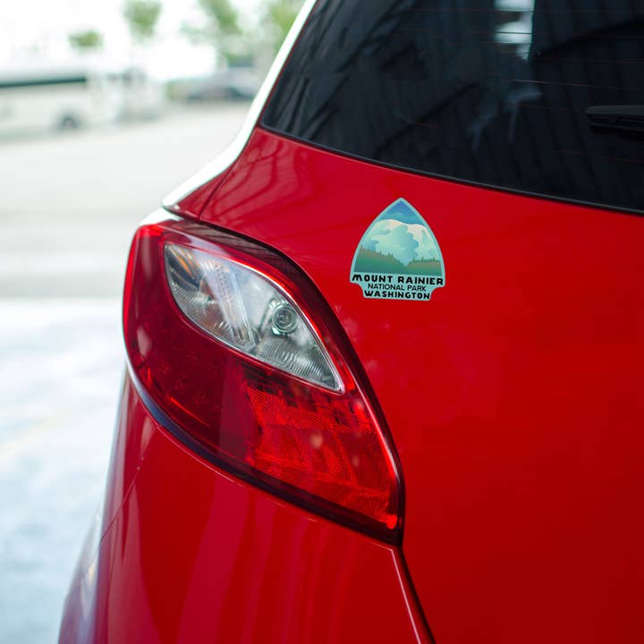 National Park Obsessed LLC - Wholesale Sticker - Mount Rainier National Park Arrowhead Sticker4