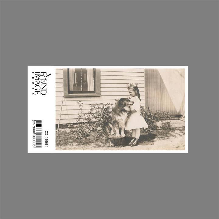 Found Image Press – Adesivo por atacado – Autocolante PZ-43 Menina com Collie1