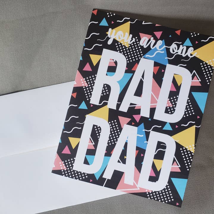 Biglietto per la festa del papà - Rad Dad per la vendita all'ingrosso da parte di Daisy Print Company