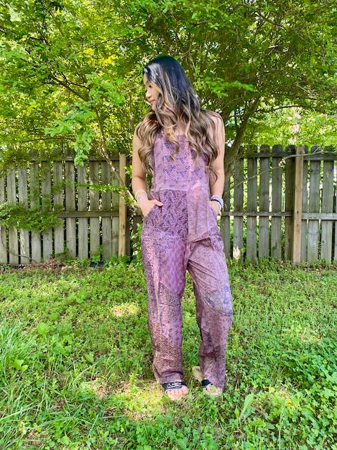 Blue Sky - Wholesale Overalls - Women's - 2227 Old School Overalls in Patchwork Rayon