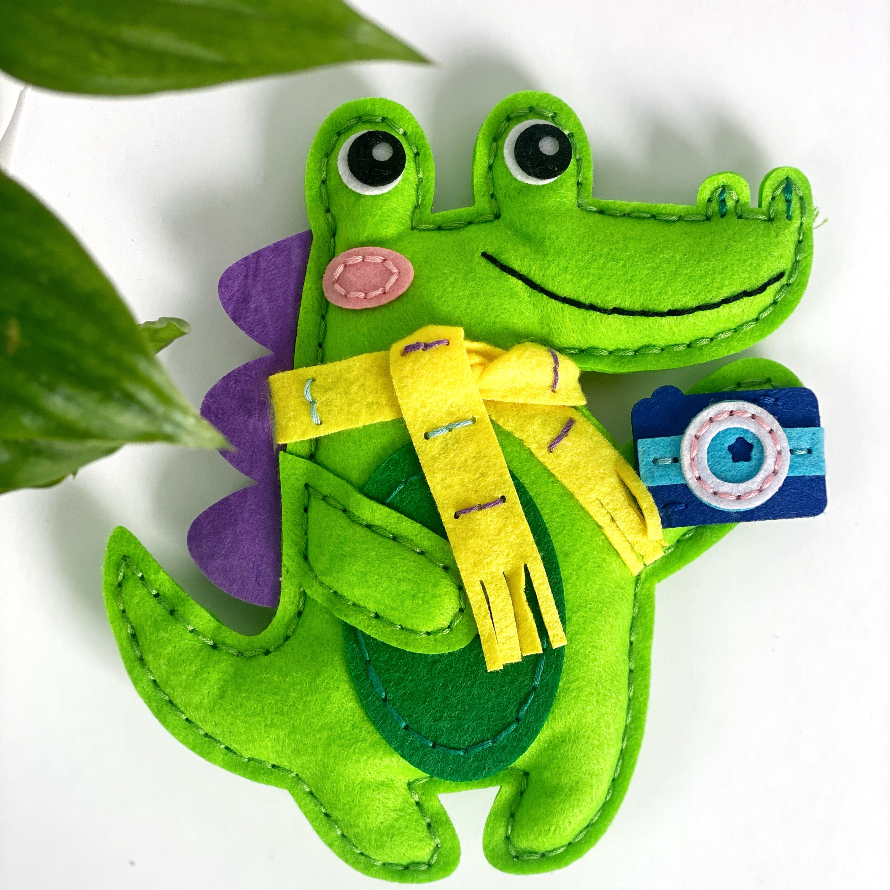 Fainotoys - Wholesale DIY Craft Kit - Kids - APLI Krapli - APLI Krapli Sewyourself Felt Toy Kit Crocodile Precut Felt Stuffing Thread & Safe Needle Ages 6+4