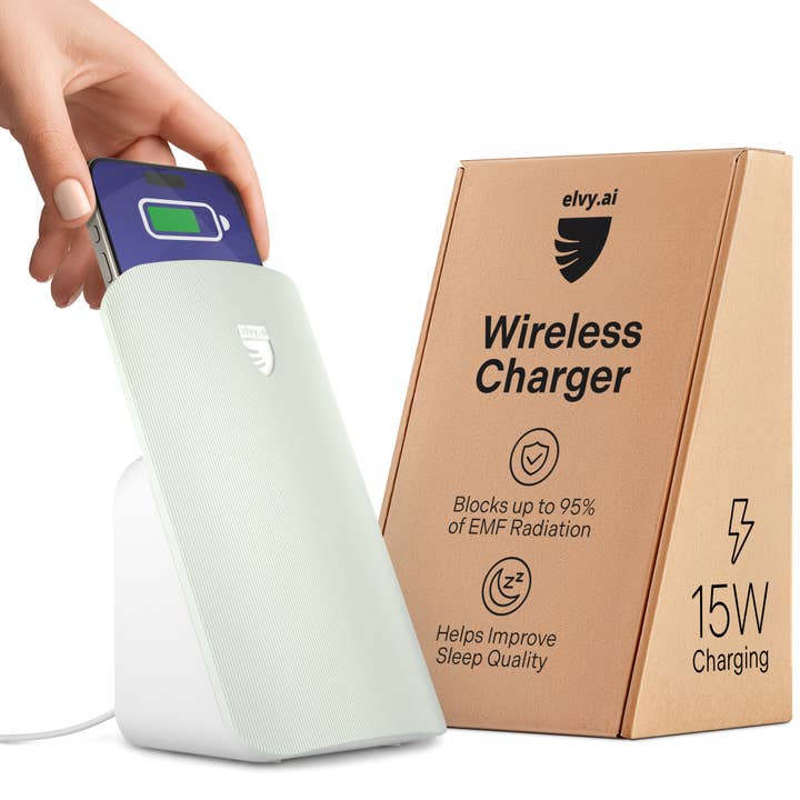 Elvy Pro-Sleep Charger blocks up to 95% of EMF for wholesale by Elvy.ai