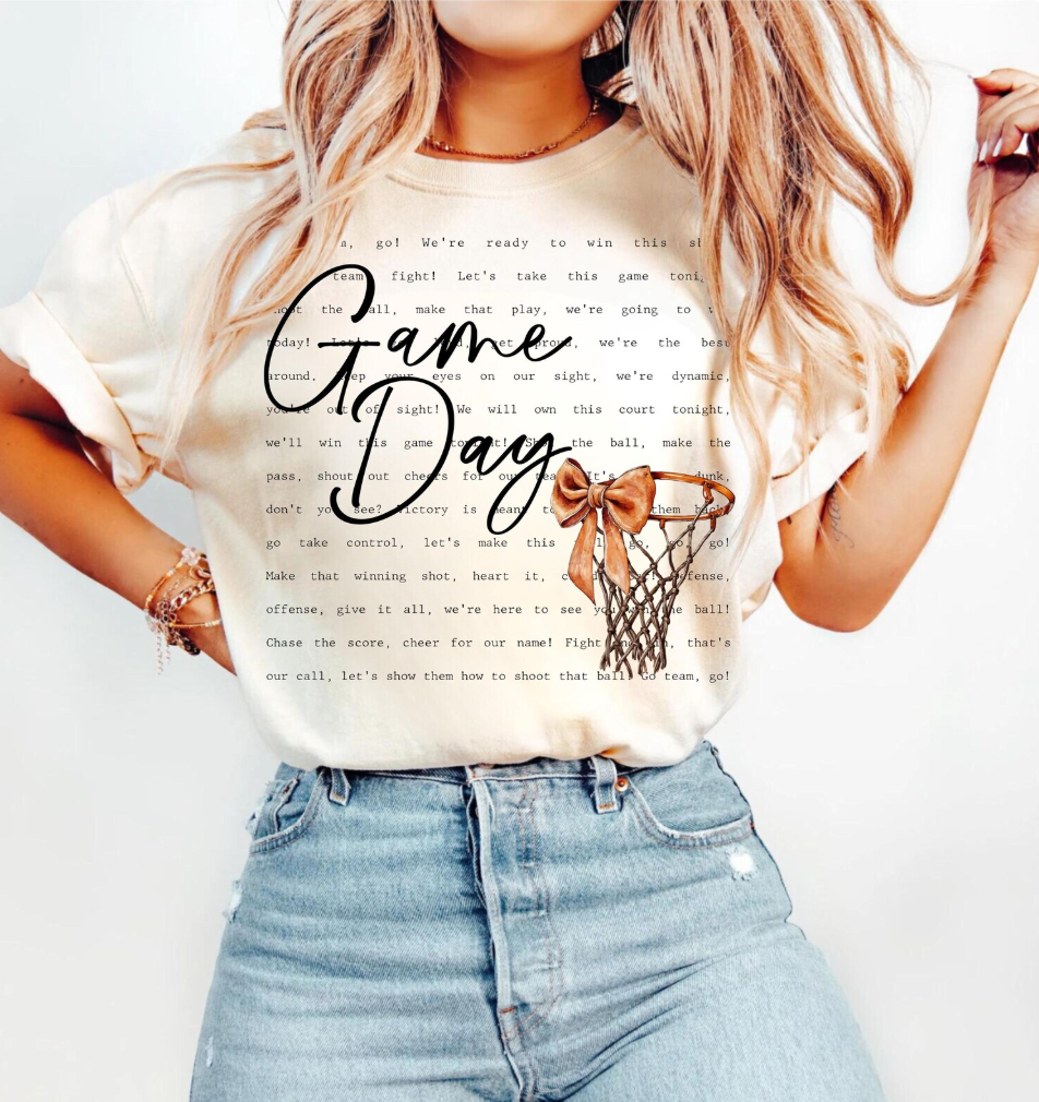 Peach Closet – wholesale Graphic sweatshirt – Women’s – Basketball Game Day T-Shirt or Crew Sweatshirt1