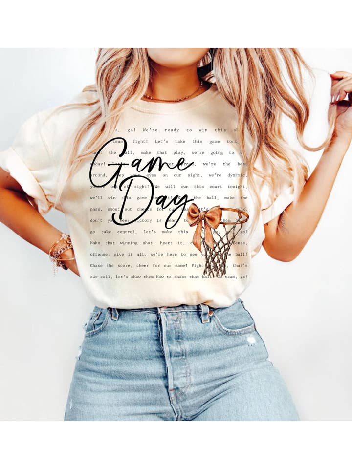 Peach Closet - Wholesale Graphic Sweatshirt - Women's - Basketball Game Day T-Shirt or Crew Sweatshirt1