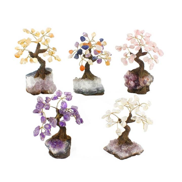 Earths Elements Wholesale - Wholesale Decorative Tabletop Object - Feng Shui Money Tree - Rose Quartz2