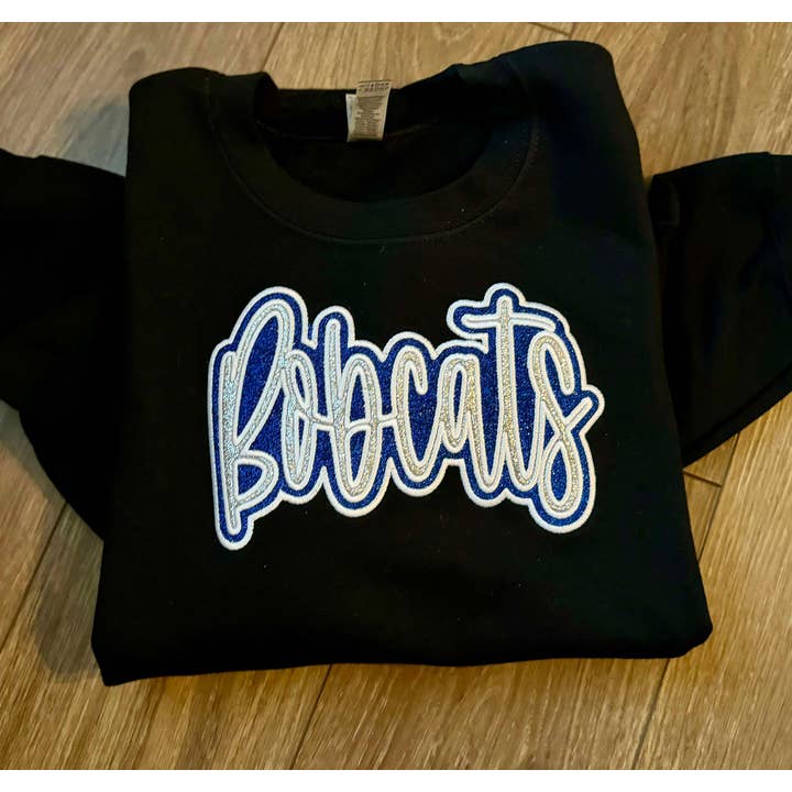Double E Creations - Wholesale Sweatshirt - Women's - Double Layered Glitter Spirit Applique sweatshirt