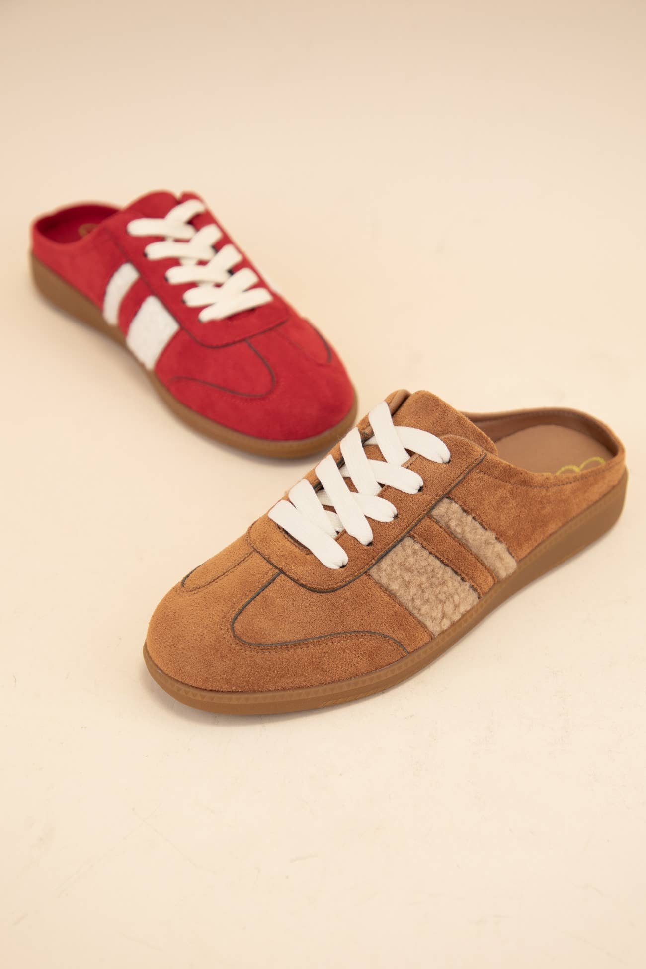 CCOCCI - Wholesale Lifestyle Sneakers - Women's - SANDRA FUR STRIPE DESIGN BACKLESS MULE COURT SNEAKERS14