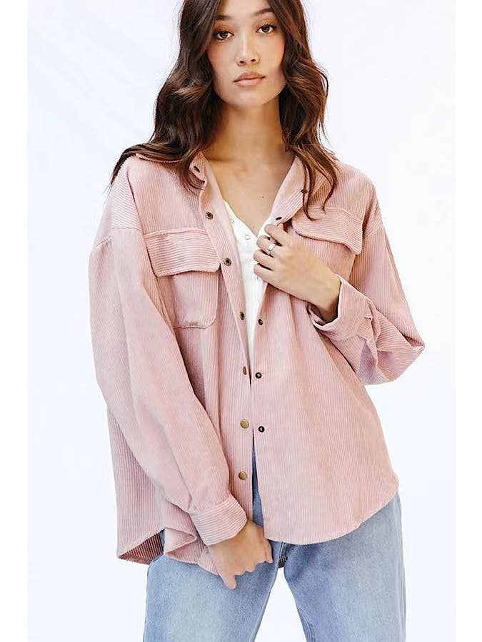 Miss Sparkling - Wholesale Shirt Jacket/Shacket - Women's - Corduroy jacket1