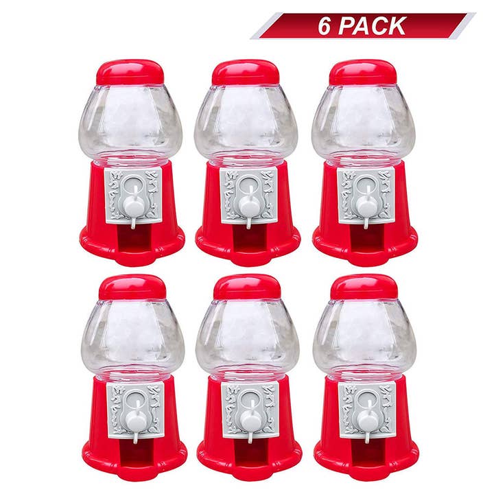 Mini Gumball Machines 6 Pack Small for wholesale by Hammont