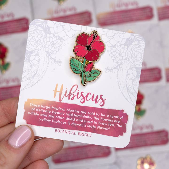 Botanical Bright – Großhandel Anstecker/Button – Hibiskus-Emaille-Pin