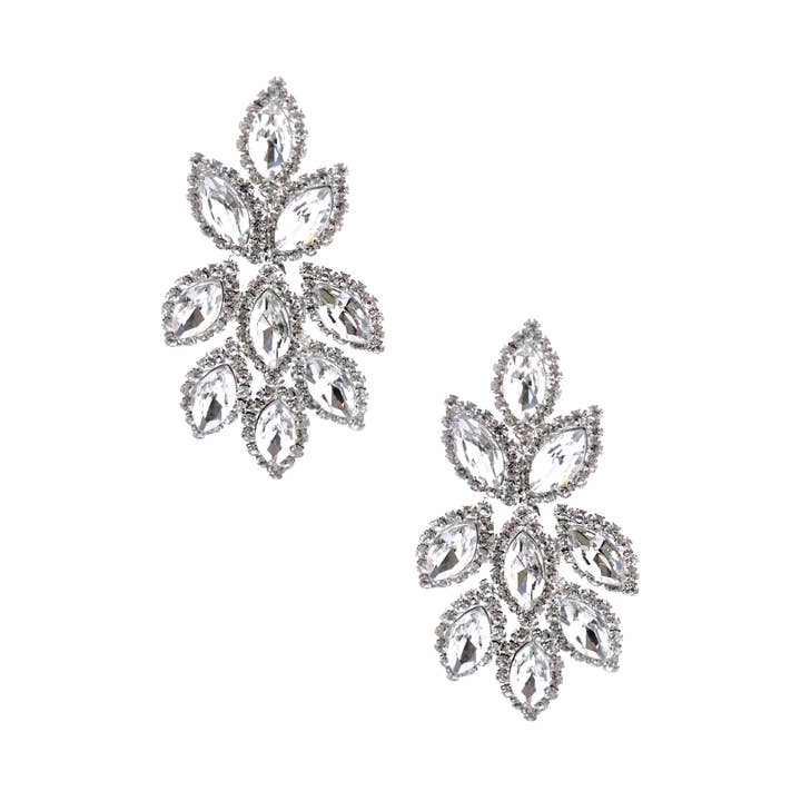 Chicas - Wholesale Dangle Earrings - Pair of drop earrings with crystal jewel rhinestones 440118