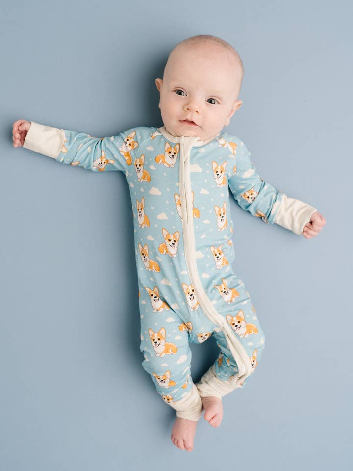 Little One Shop - Wholesale Clothing Set - Baby - Corgi Cuddles Bamboo Sleeper