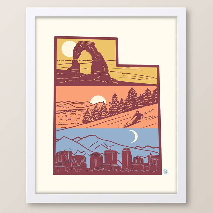 Imprimé couches de l'Utah pour la vente par Bozz Prints