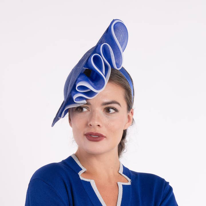 2Tone Crinoline Trimming Sinamay Fascinator | 5931H for wholesale by KaKyCo