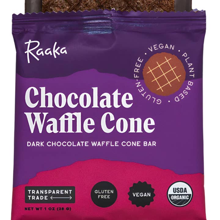 Chocolate Waffle Cone Chocolate Bar | Raaka for wholesale by Olympia Coffee