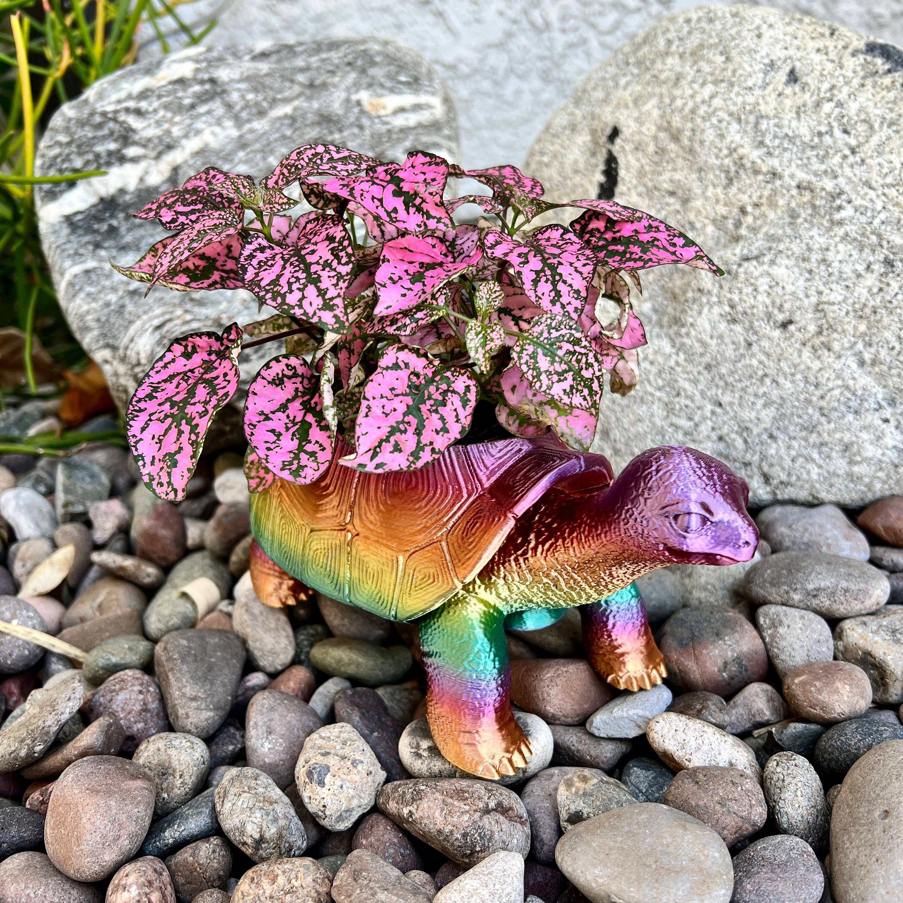 NumanPrints – Engroshandel Plantekrukke – Skildpadde Planter 3D-trykt skildpadde Realistisk haveindretning6