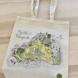 Martha's Vineyard Cotton Canvas Tote Bag for wholesale by Gooseberry Designs