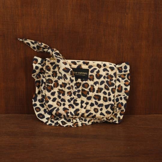 Love Explorers - Wholesale Coin Purse - Women's - Flat pouch S - beige leopard1