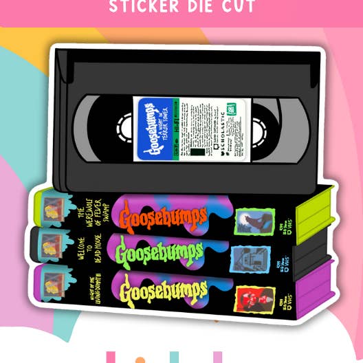 90's VHS Horror TV Show | Sticker Die Cut for wholesale by Kish B. Designs