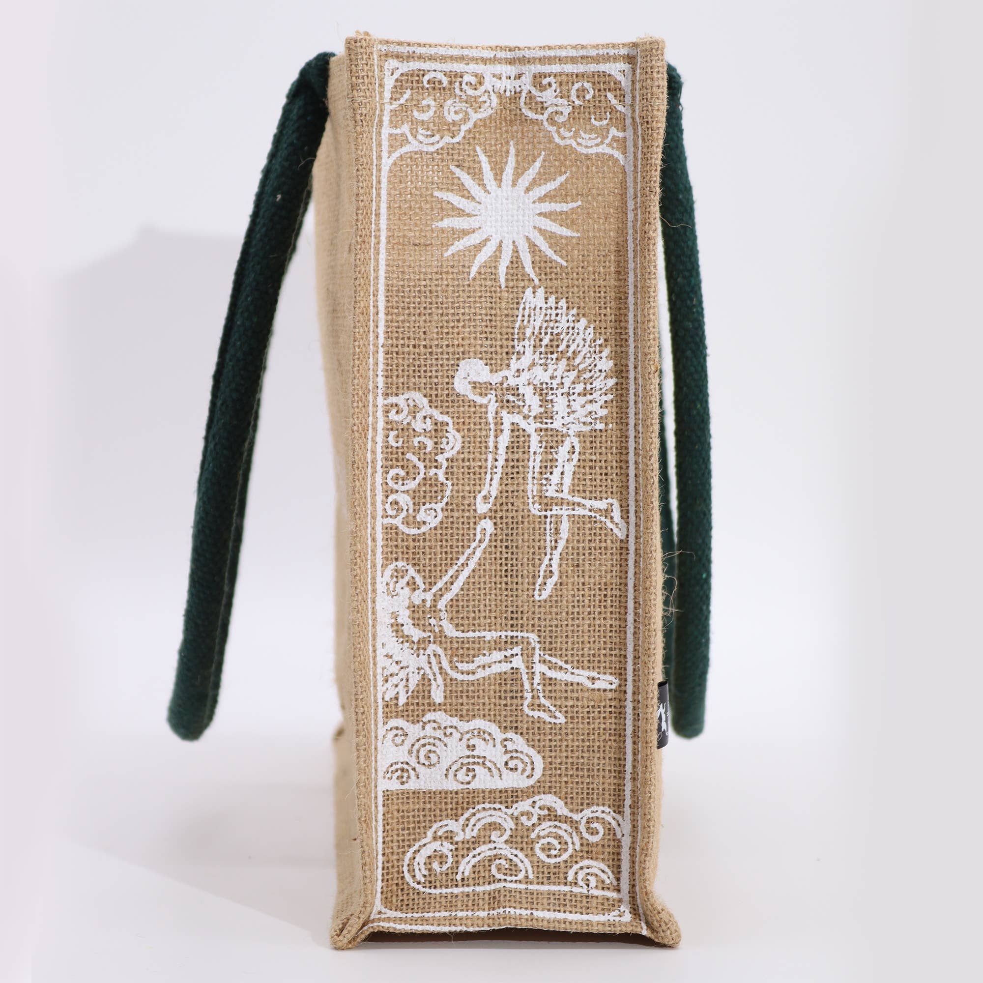 AW Artisan - Wholesale Grocery/Shopping Bag - Hop Hare Large Jute Bag - Soy Amado1