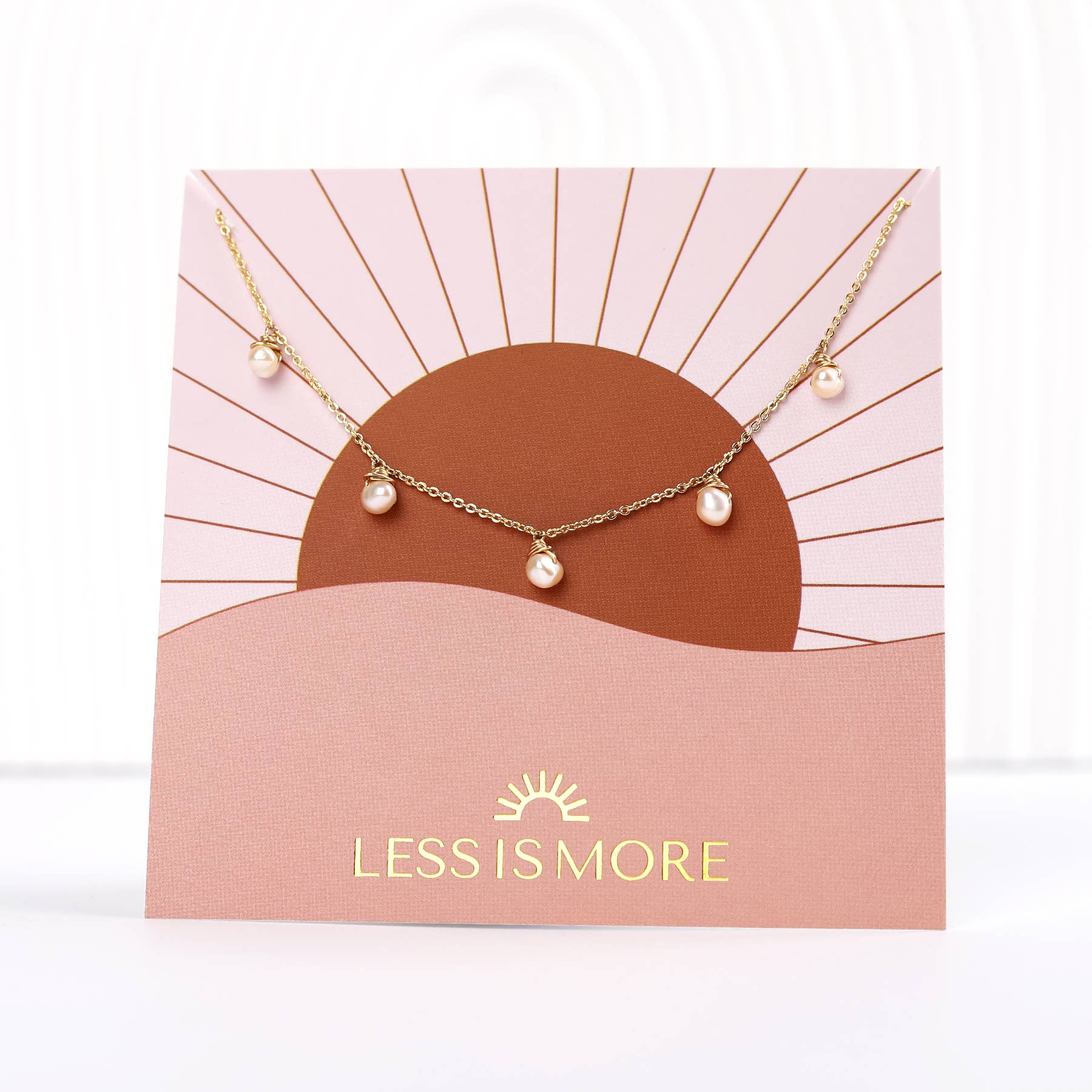 Less is More - Wholesale Beaded Bracelet - Pink Pearl Confetti Bracelet (Gold or Silver)0