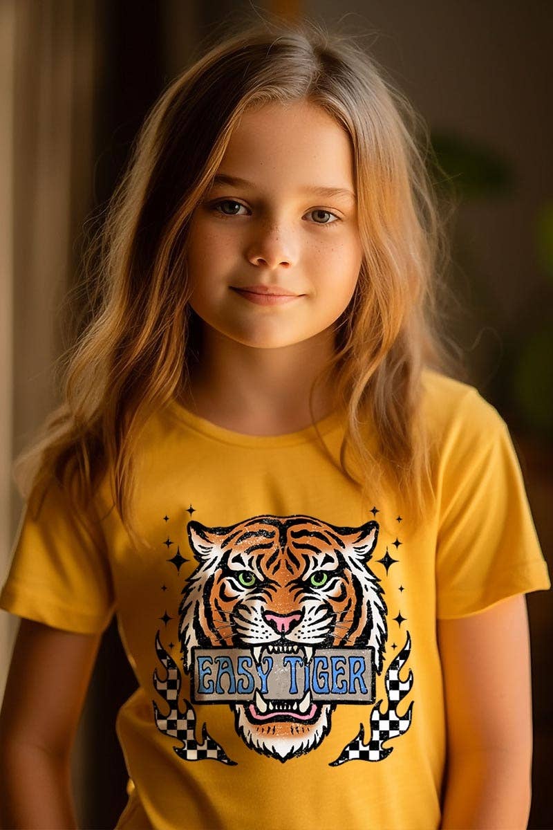 COLORBEAR - Wholesale T-Shirt - Kids - Retro Easy Tiger Kids Graphic Tee9
