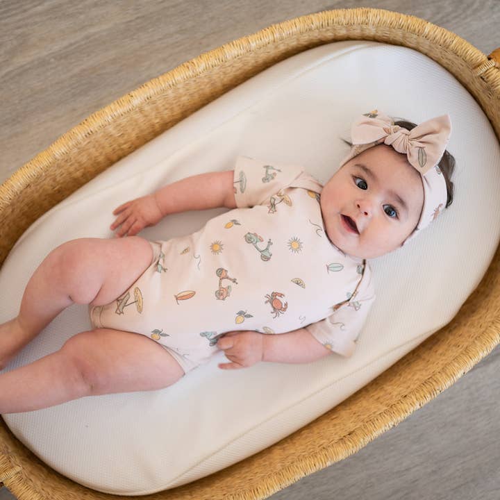 Organic Cotton Short Sleeve Bodysuit – Summer Vibes for wholesale by bug + bean kids