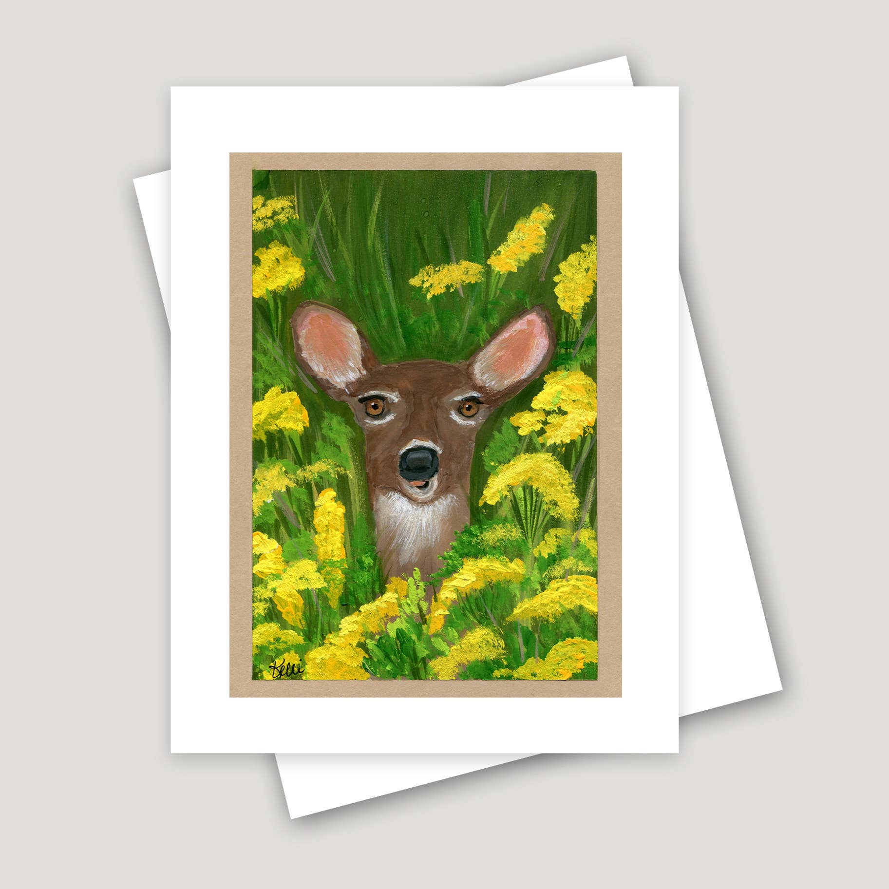 Kelli McNichols Art - Wholesale Everyday Greeting Card - White-tailed Doe Deer0