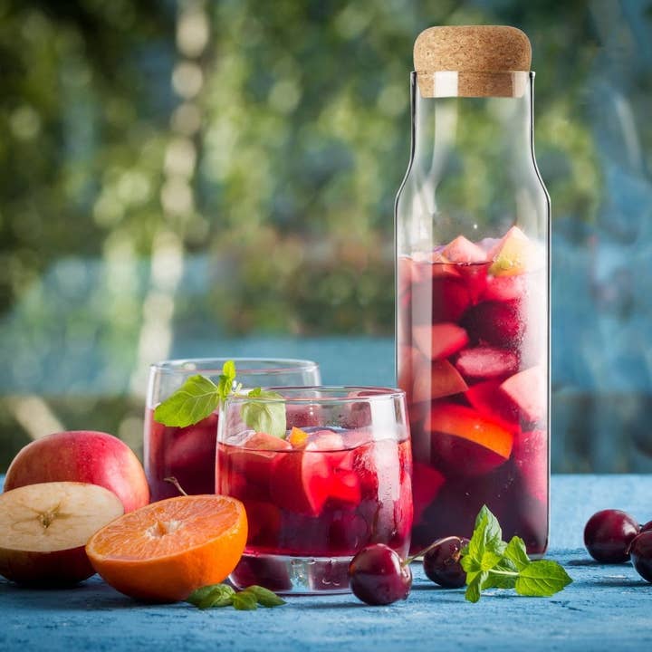 Set of 2 Fridge Glass Carafe with Lid Borosilicate Gla for wholesale by Muldale