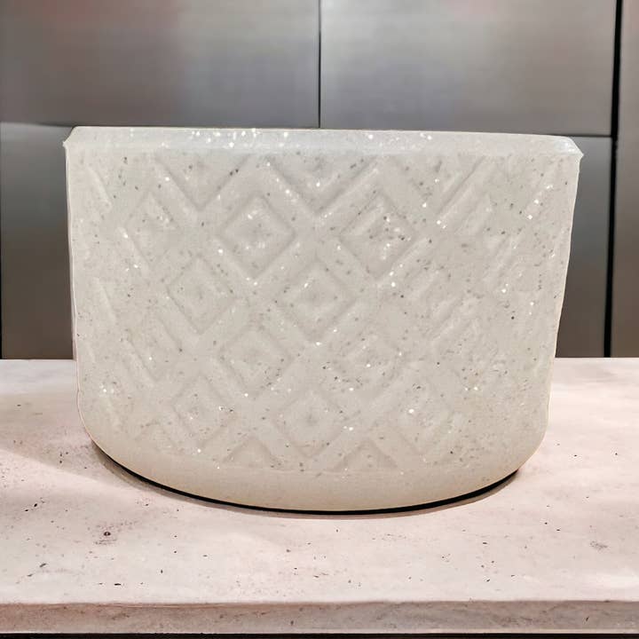 Transparent Silver Glitter DIAMONDS Silicone Tumbler Boot for wholesale by Olive Lane Accessories