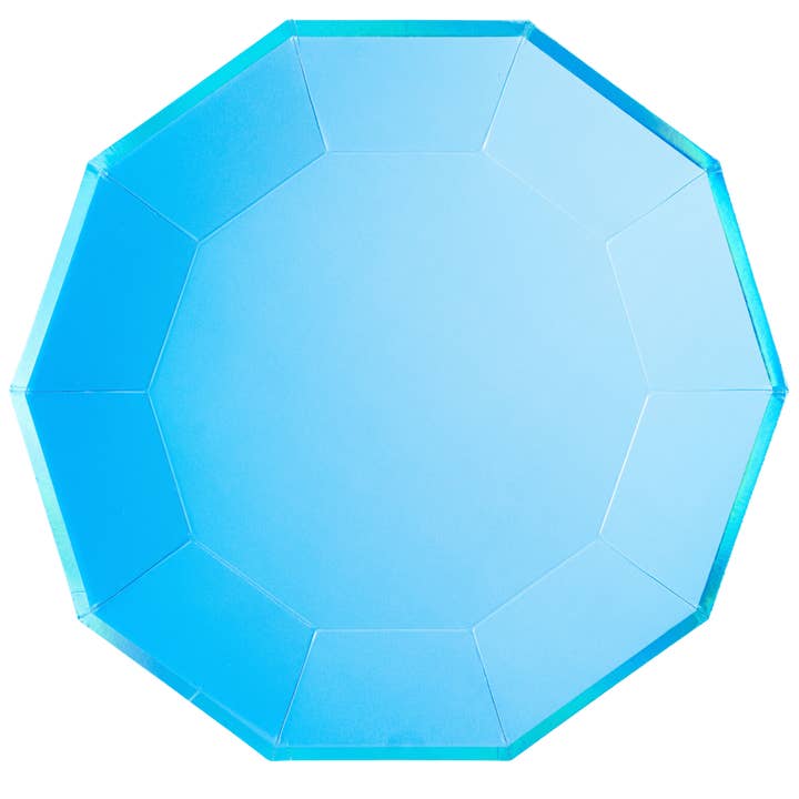 Fiesta Everyday Large Foil Paper Plate - Blue for wholesale by Casa Fiesta